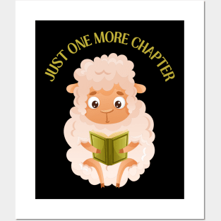 Little sheep reading book Just one more chapter I Love Books Bookoholic Posters and Art